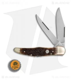 Boker Tree Brand L.E. Trapper Double Lockback Pocket Knife 5.25" Honeycomb Bone -Boker Shop Boker Tree Brand LE Trapper double honeycomb bone BHQ 78490 er bottlecap