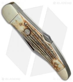 Boker Tree Brand L.E. Trapper Double Lockback Pocket Knife 5.25" Stag 8 Boker Tree Brand L.E. Trapper Double Lockback Pocket Knife 5.25" Stag -Boker Shop Boker Tree Brand LE Trapper double stag BHQ 78493 er spine