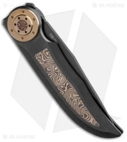 Boker Tucan Eclipse Special Run Manual Knife Ti/Damascus (3" PVD) 112652 -Boker Shop Boker Tucan Eclipse Special Run Manuel Ti Damascus PVD 112652 BHQ 102491 jr side