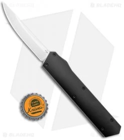 Boker USA Kwaiken OTF Automatic Knife Black Aluminum (3.375" Satin) 06EX551 -Boker Shop Boker USA Kwaiken OTF Auto Black Aluminum SW 06EX551 BHQ 115743 jr bottlecap