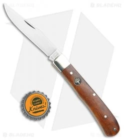 Boker Uno Trapper Pocket Knife Brown Desert Ironwood (4" Satin) 112565 -Boker Shop Boker Uno Trapper Desert Ironwood 112565 BHQ 105707 jr bottlecap