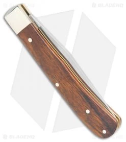 Boker Uno Trapper Pocket Knife Brown Desert Ironwood (4" Satin) 112565 -Boker Shop Boker Uno Trapper Desert Ironwood 112565 BHQ 105707 jr side