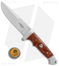 Boker Vollintegral 2.0 1674 Fixed Blade Knife Amboina Root Wood (4.6" Satin) 9 Boker Vollintegral 2.0 1674 Fixed Blade Knife Amboina Root Wood (4.6" Satin) -Boker Shop Boker Vollintegral 2 1674 ambonia root wood satin BHQ 71011 er bottlecap