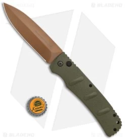 Boker XXL Kalashnikov Exclusive Desert Warrior Automatic Knife (4.75" Copper) -Boker Shop Boker XXL Kalashnikov Auto OD Green Copper BHQ Exclusive BHQ 126265 jr bottlecap