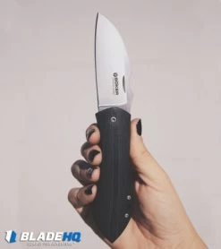 Boker Anso 67 Frame Lock Knife Black G-10 (3.2" Satin CruWear) 110820 -Boker Shop boker anso 67 110820 BHQ 49502 dl