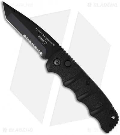 Boker Kalashnikov Tanto Automatic Knife Black (3.25" Black D2 Serr) 3 Boker Kalashnikov Tanto Automatic Knife Black (3.25" Black D2 Serr)
