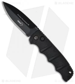 Boker Kalashnikov Dagger Automatic Knife Black Aluminum (3.25" Black D2)