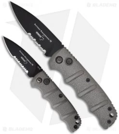 Boker Mini Kalashnikov Automatic Knife Gray (2.5" D2 Black Serr) -Boker Shop boker kalashnikov mini 01kals73b size comparison