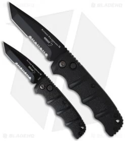 Boker Mini Kalashnikov Tanto Automatic Knife Black (2.5" D2 Black Serr) 10 Boker Mini Kalashnikov Tanto Automatic Knife Black (2.5" D2 Black Serr) -Boker Shop boker kalashnikov mini 01kals73bts size comparison