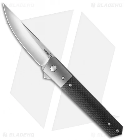 Boker Kwaiken Tuxedo Flipper Knife Carbon Fiber W/Titanium Bolster (3.5" Satin) 3 Boker Kwaiken Tuxedo Flipper Knife Carbon Fiber W/Titanium Bolster (3.5" Satin)