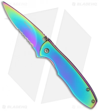 Boker Magnum Rainbow II Frame Lock Knife Spectrum (2.8" Spectrum Serr) 01YA107 3 Boker Magnum Rainbow II Frame Lock Knife Spectrum (2.8" Spectrum Serr) 01YA107