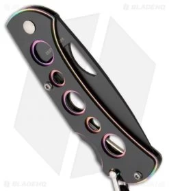 Boker Magnum Dark Rainbow Lockback Knife (2.63" Black) 01SC014 -Boker Shop boker magnum dark rainbow 01sc014 side