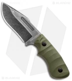 Boker Magnum Lil Giant Fixed Blade Knife Green G-10 (3.625" Smokewash) 02LG113