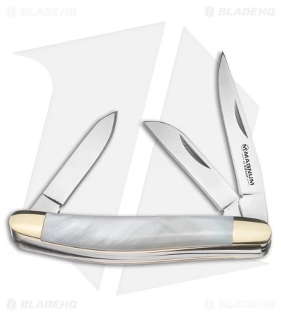 Boker Magnum Micro Pearl Stockman Traditional Pocket Knife 2.3" Mother Of Pearl 3 Boker Magnum Micro Pearl Stockman Traditional Pocket Knife 2.3" Mother Of Pearl