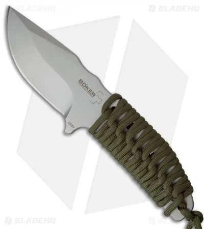 Boker Plus Prime Fixed Blade Knife Green Paracord (3.75" Bead Blast) 02BO380 3 Boker Plus Prime Fixed Blade Knife Green Paracord (3.75" Bead Blast) 02BO380