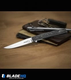 Boker Plus Zinker Urban Trapper Knife Marbled Carbon Fiber (3.5" Satin) 01BO726 -Boker Shop boker plus urban trapper marbled cf BHQ 68521 dl