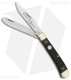 Boker Trapper Pocket Knife 4.25" Black Jigged Bone 110733