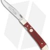 Boker Trapperliner Pocket Knife Red Smooth Bone (3.25" Satin) 114711 -Boker Shop boker trapperliner red smooth bone 114711 BHQ 40119 dl