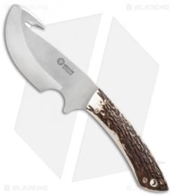 Boker Arbolito Gut Hook Fixed Blade Knife Stag Horn (4.25" Satin)